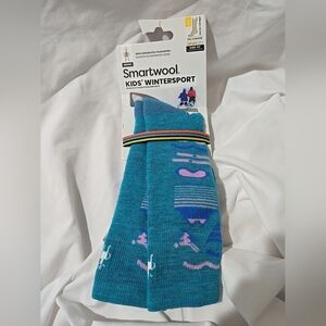 NWT SmartWool Kid’s Wintersport Teal Full Cushion Wool Outdoor Socks Youth Large